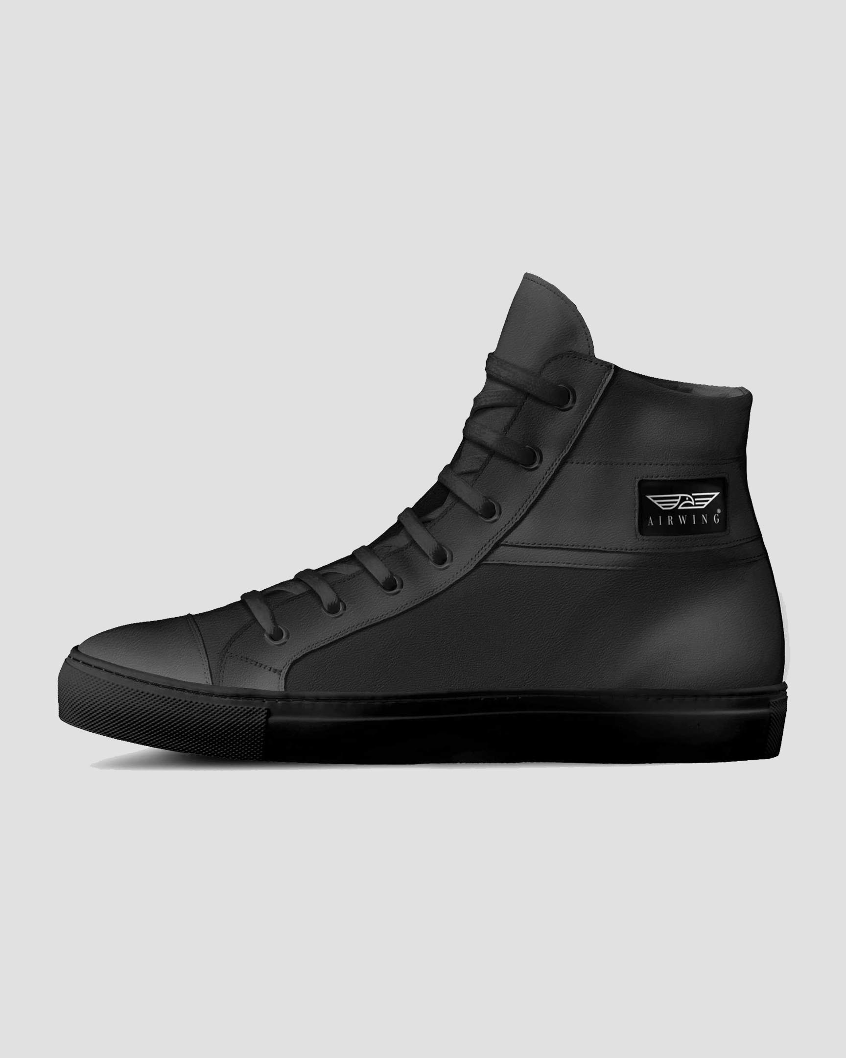 Airwing®RedZone_Black_Leather_Shoes_Side_Main